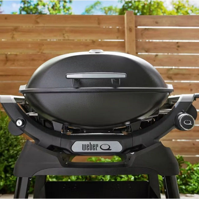 Vendita online Barbecue a gas Weber Q 1200N con ripiani laterali e supporto compatto